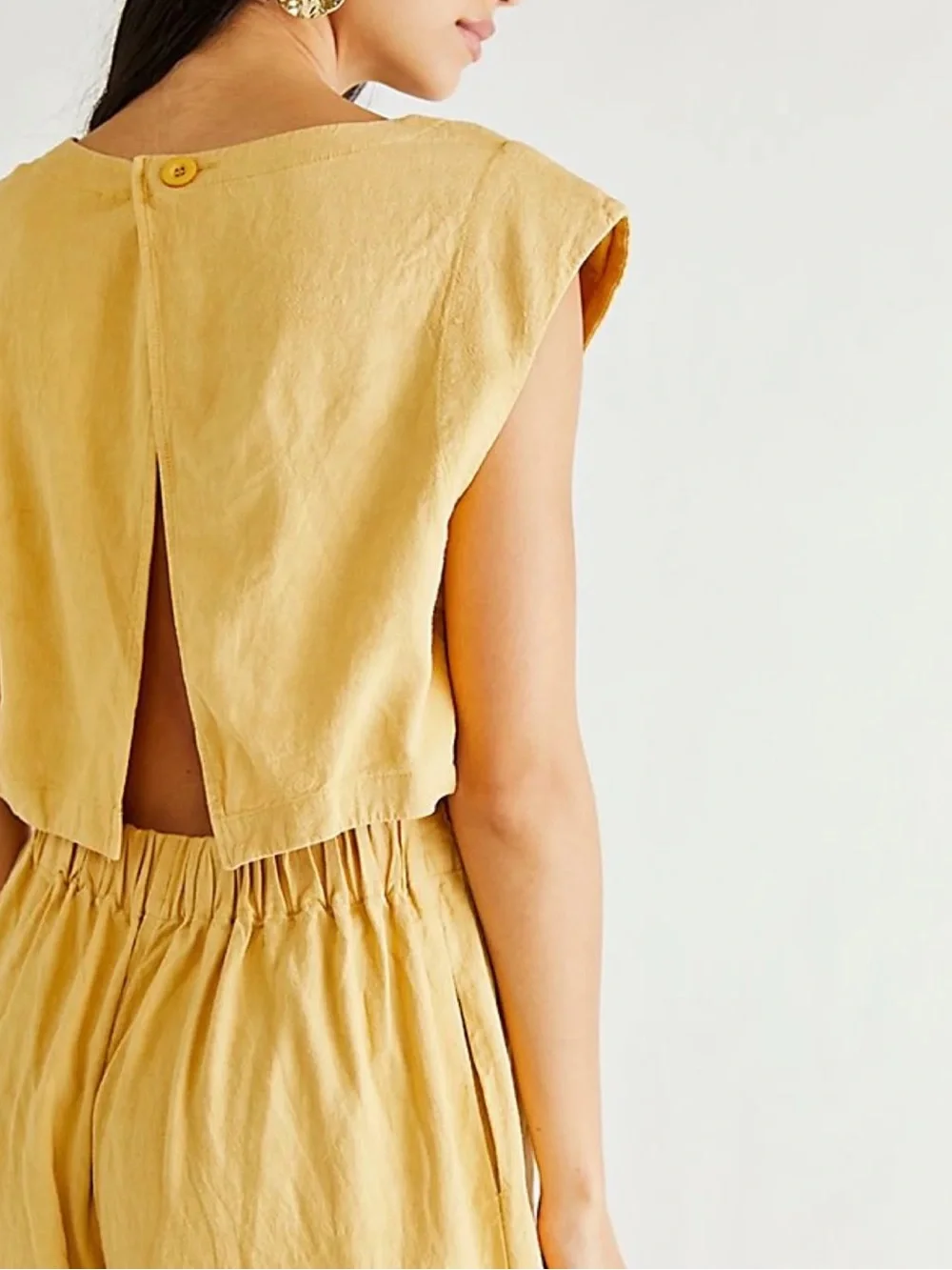Free People Heat Wave Open Back Jumpsuit Size Small